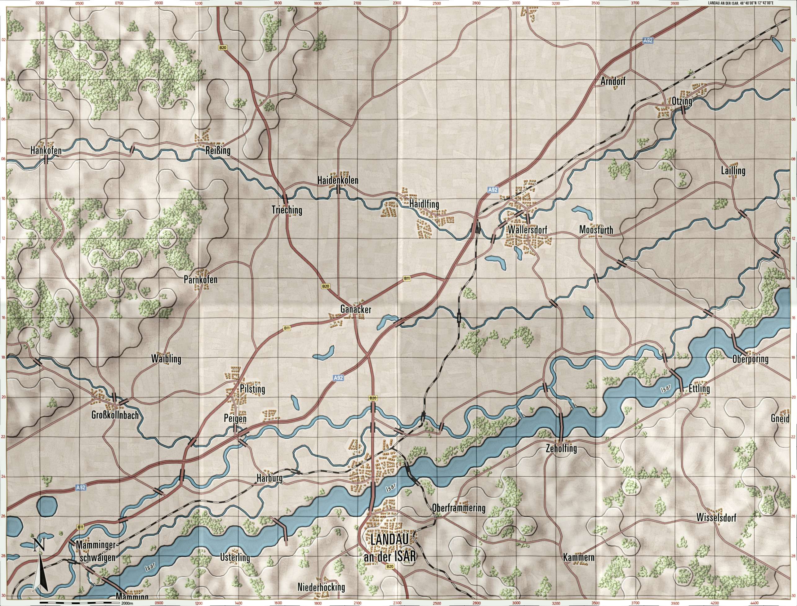 Landau ad Isar Briefing Map